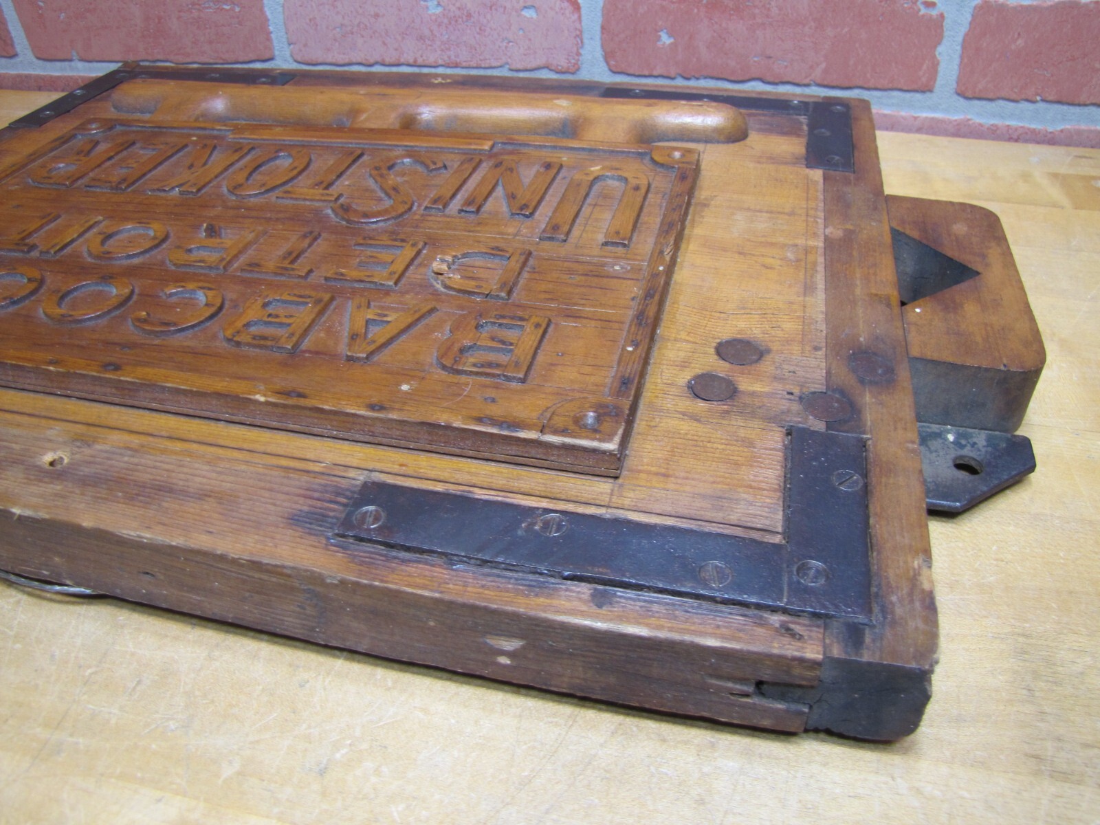 BABCOCK DETROIT UNISTOKER Orig Old Industrial Form Mold Sign Steampunk Machinery