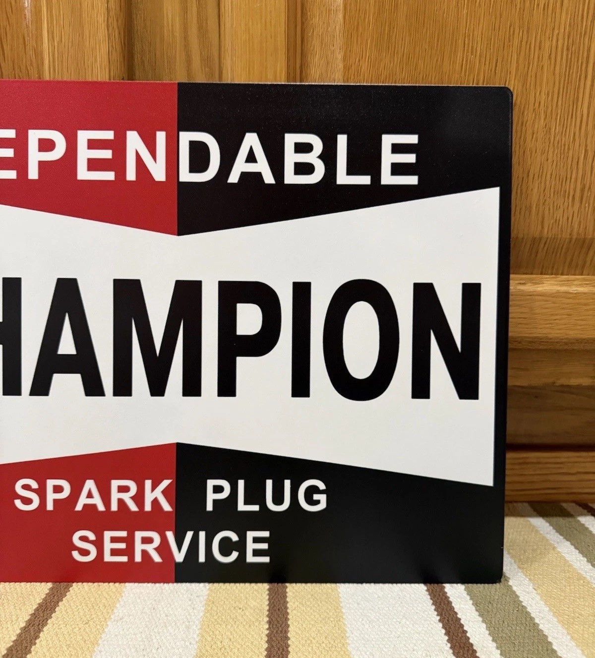 Champion Spark Plug Flange Sign Gas Oil Garage Tools Vintage Style Wall Decor 1