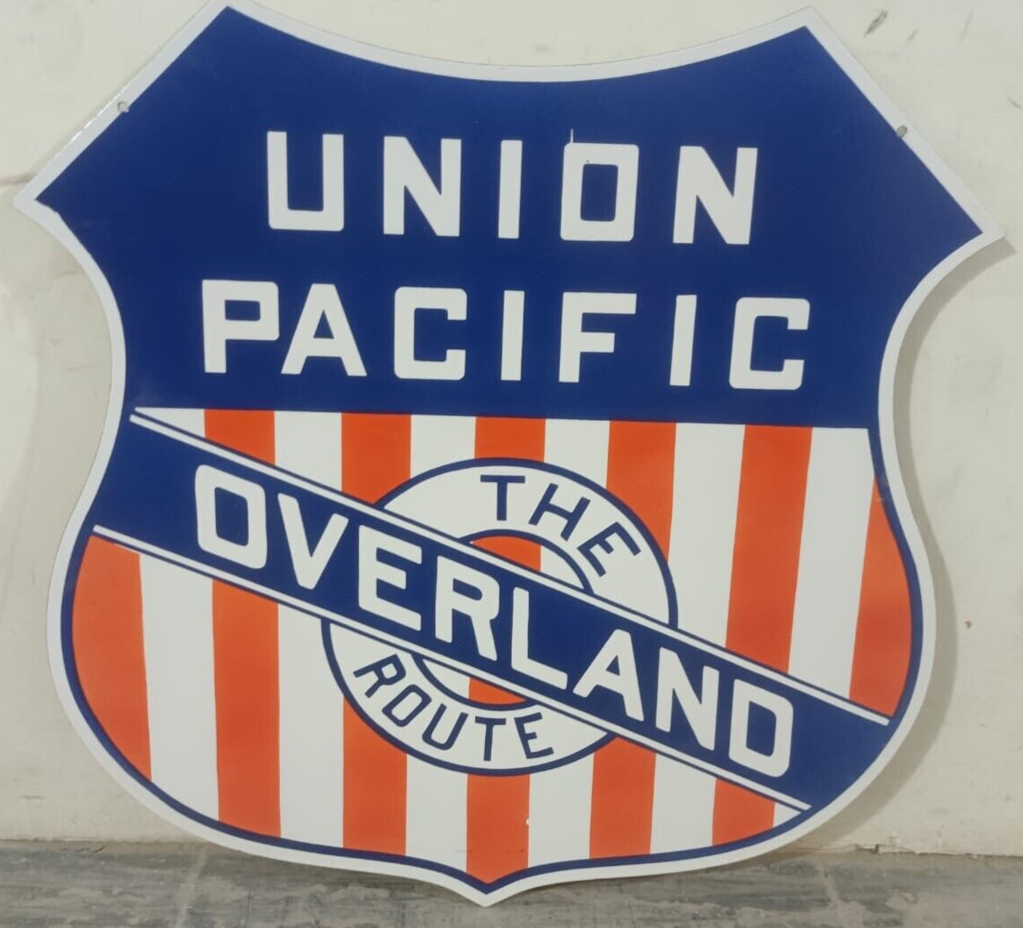 Vintage DSP Union Pacific Gas s & Oil Porcelain Enamel Sign.