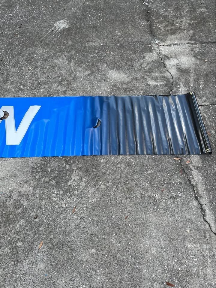 BMW DEALERSHIP DOUBLE SIDED BANNER 9.5 FT x 2 FT +/- GREAT CONDITION READ DESCRP