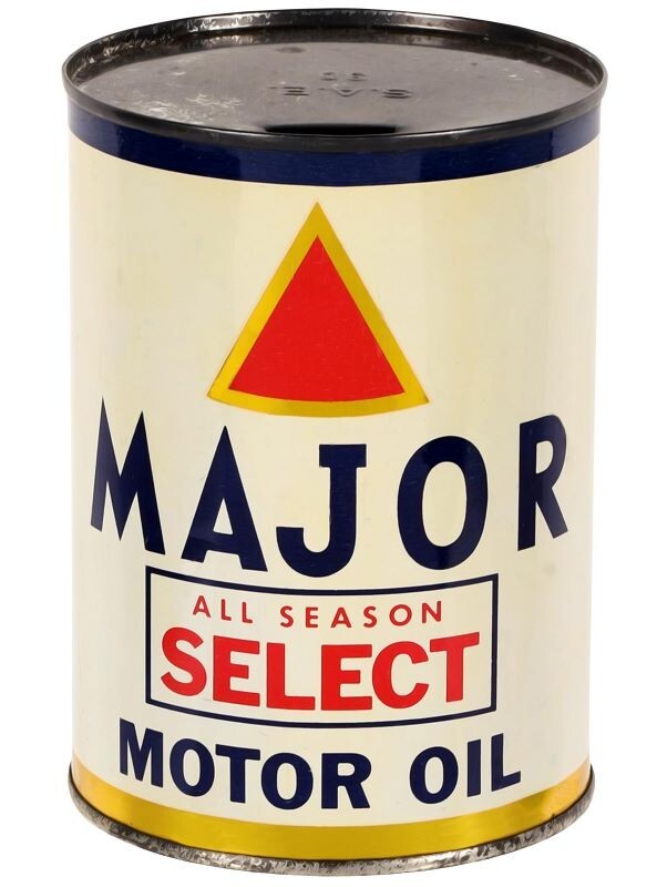 Major All Season Motor Oil DIECUT NEW Sign 40″ Tall USA STEEL 15 Lbs.