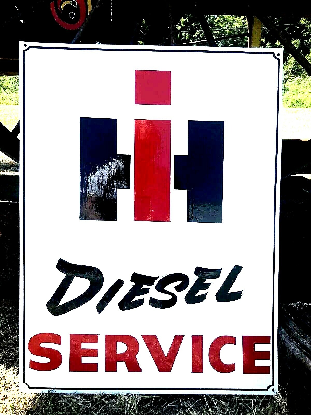 INTERNATIONAL HARVESTER DIESEL SERVICE Shop IH HAND PAINTED SIGN BY SIGN PAINTER