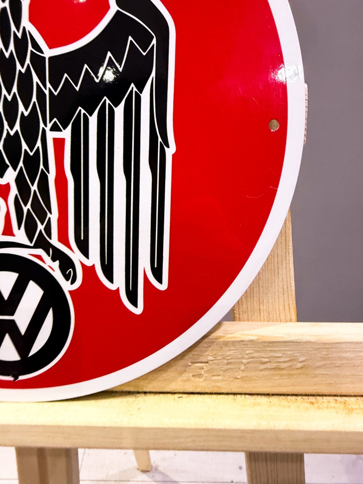 Volkswagen Eagle Emblem – Vintage German Automotive Metal Sign – 30 cm (11.8”)