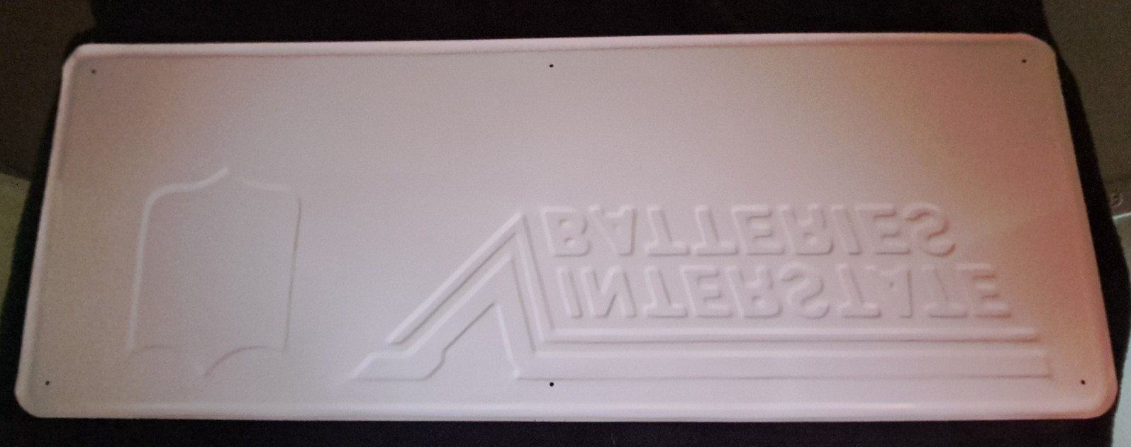 Vintage 48 inch x 18 inch Interstate Batteries NFL Mancave Sign