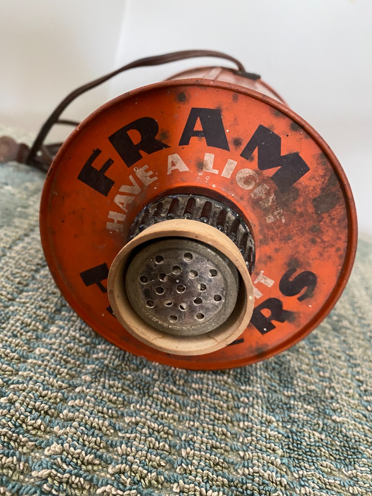 FRAM FILTERS Old CIGAR LIGHTER OIL AIR FUEL WATER Sign Repair Shop Gas Station