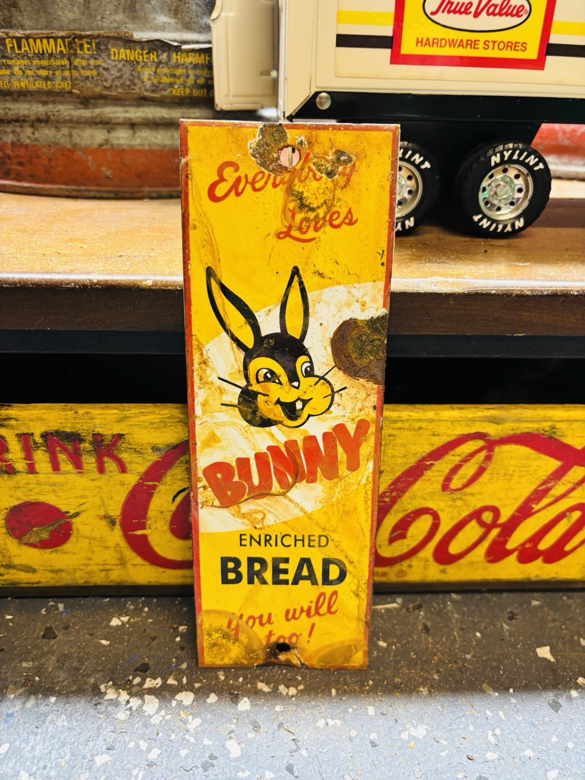Bunny Bread Porcelain Advertising Sign