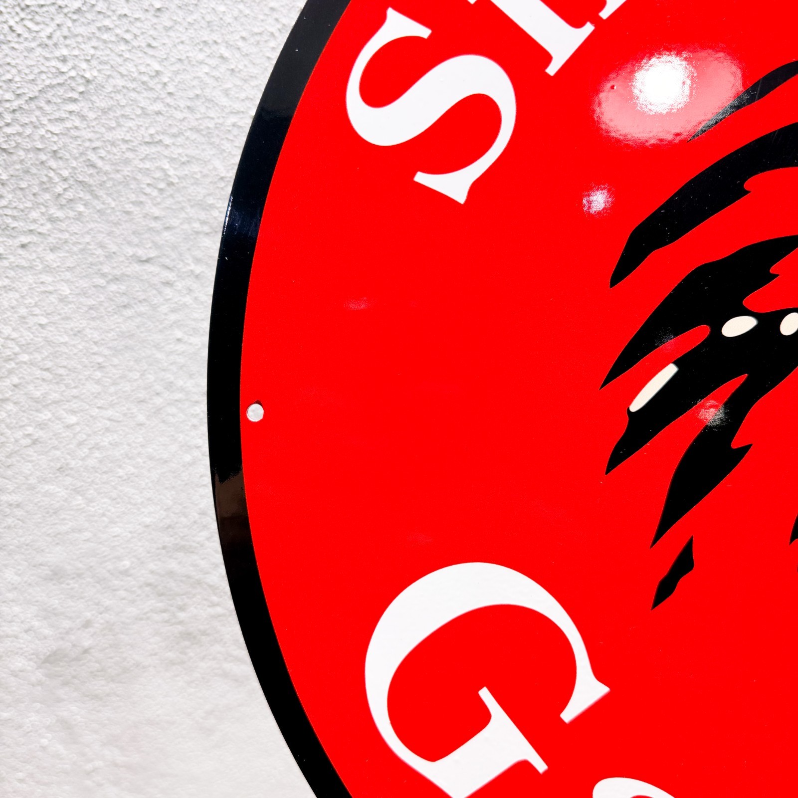 Silent Chief Gasoline Sign – Heavy Metal Garage Decor – 50 cm (19.7”)