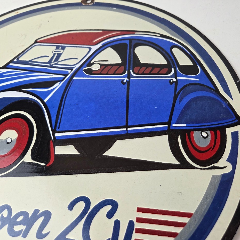 Vintage Automobiles Citroën Porcelain Sign – Gas Pump Sales Service Sign