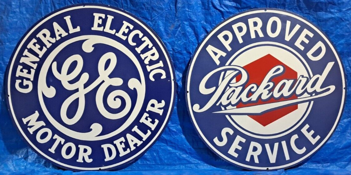 2 Porcelain Enamel Sign, More Details In Description