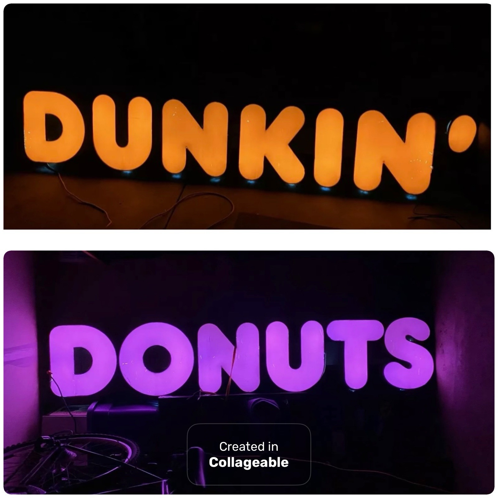 RARE Authentic Retired Dunkin Donuts Sign Man Cave DUNKIN LOCAL Huge Store