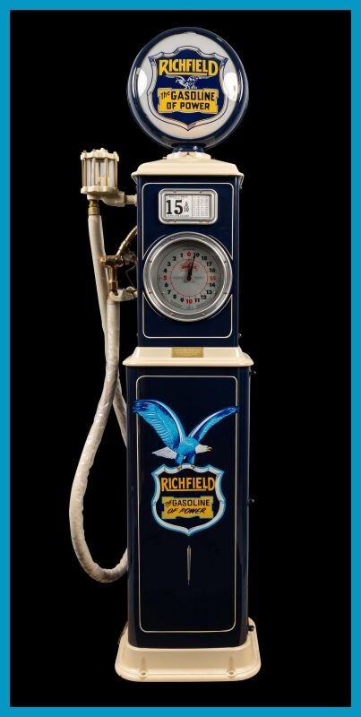 Bennett Clockface Richfield Gas Pump NEW Sign 24×48″ USA STEEL XXL Size