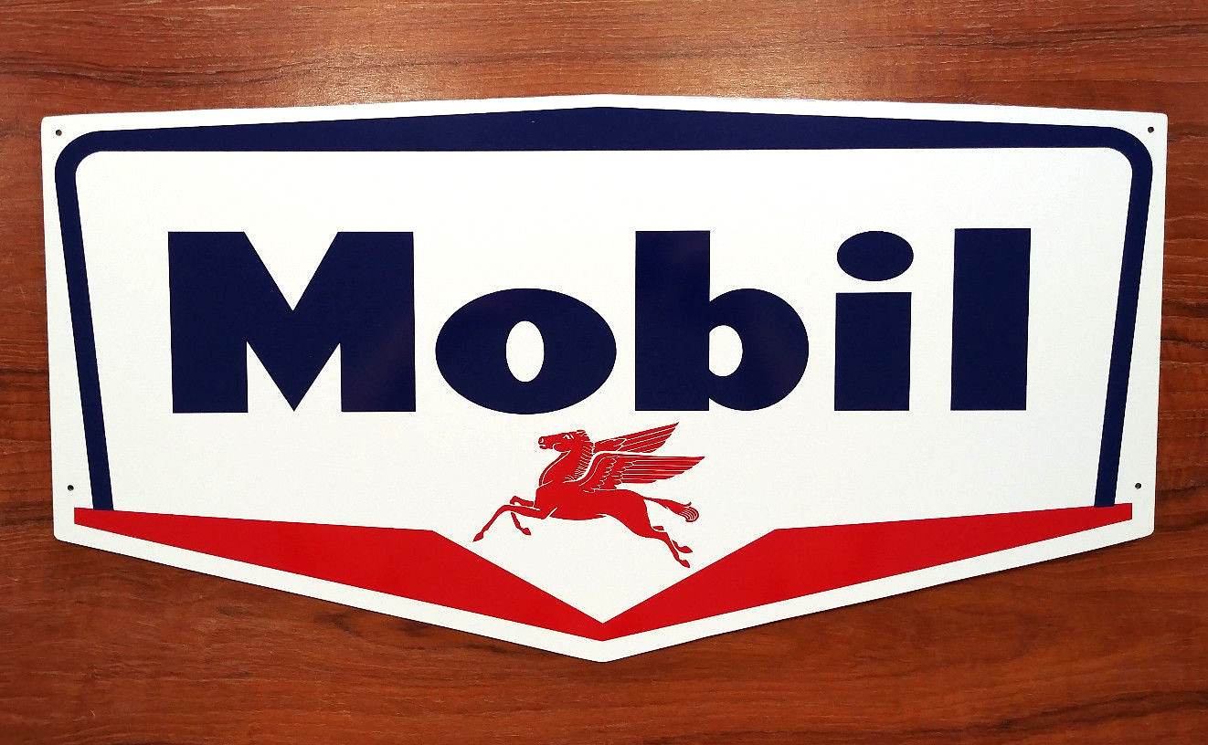 1950’s Style MOBIL SIGN – 24″ x 12.5″ Aluminum – Petroliana – FREE SHIPPING !