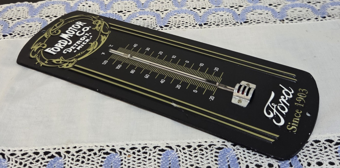 Ford Motor Co. Detroit, MI “Since 1903” Reproduction Thermometer Man Cave
