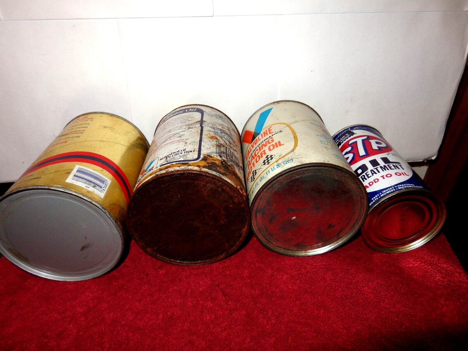 4 PIECE VINTAGE OIL COLLECTION -VALVOLINE -STP – TEXACO HAVOLINE SUPREME – C99A