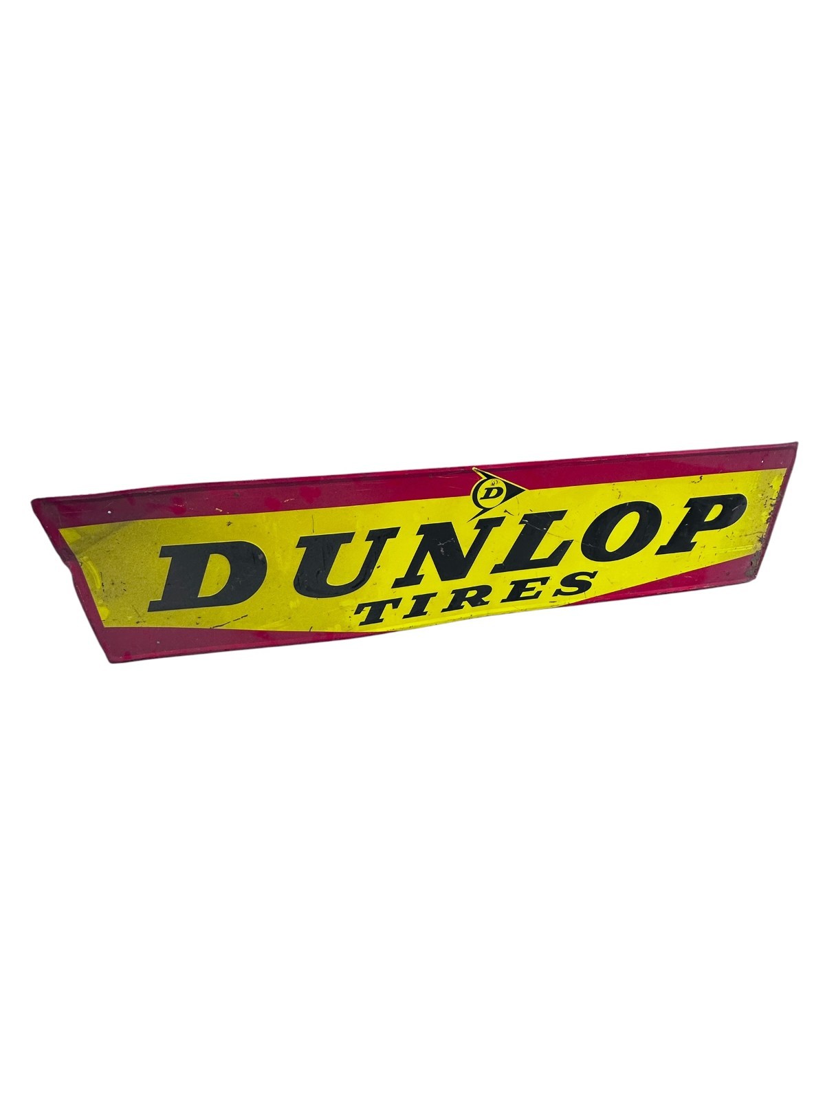 ORIGINAL DUNLOP TIRES LARGE METAL DEALER SIGN (60″x 14″)