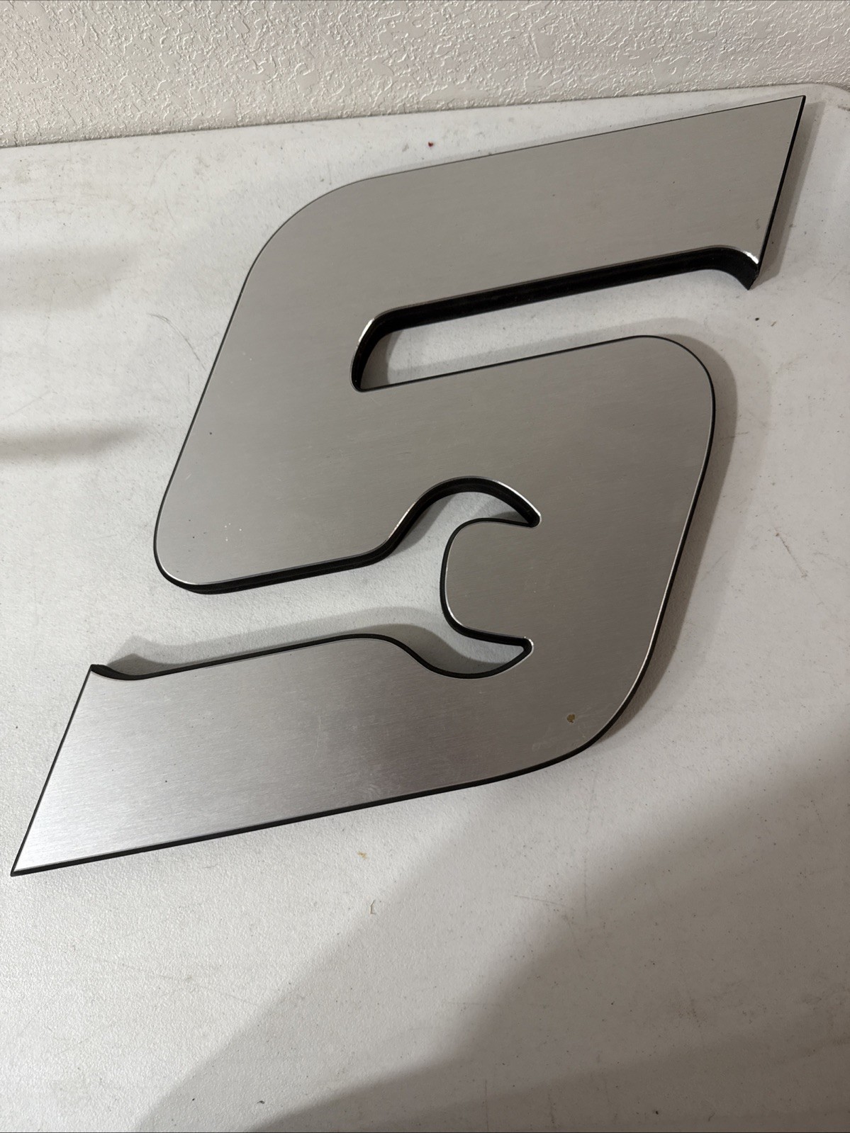 Snap-On Tools Wrench “S” Silver Logo Wall Hanging Sign