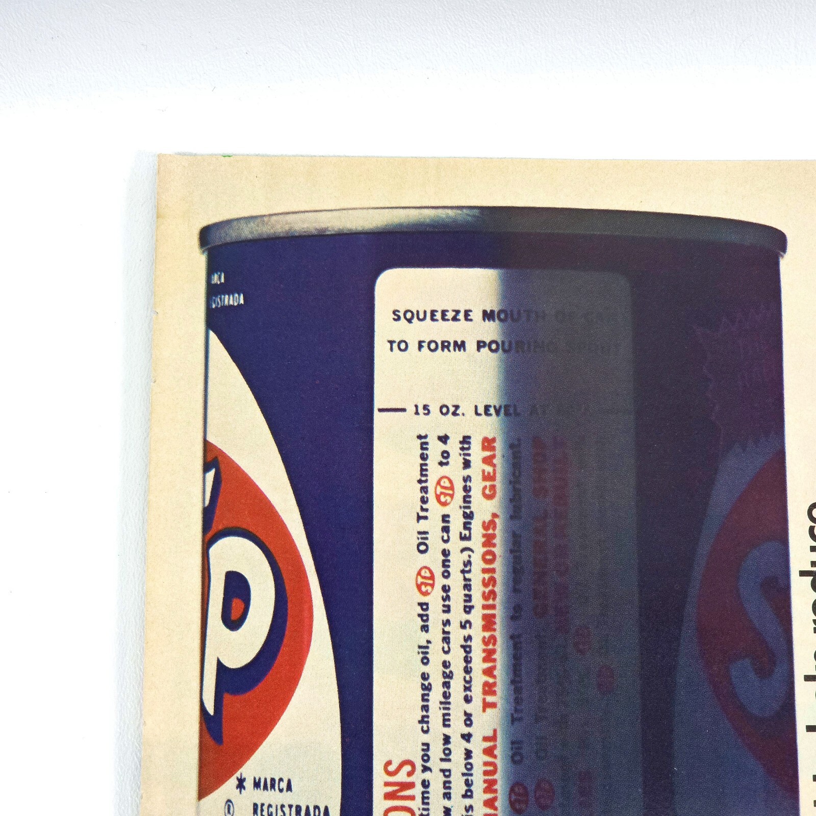 STP Vintage Print Ad Oil Can Promo Art Garage Decor 1970s Advertising Car Craft