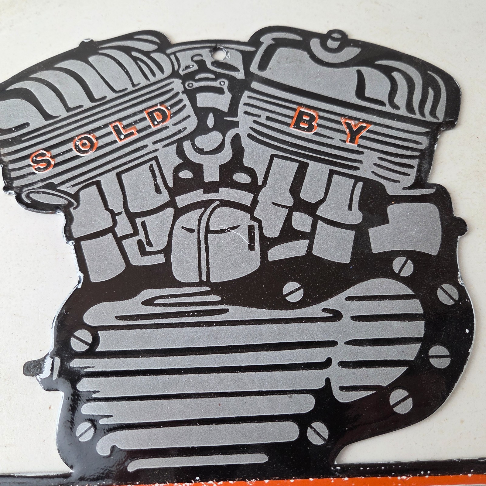 Vintage Harley Davidson Motorcycles Sign – USA Engine Repair Service Gas Sign