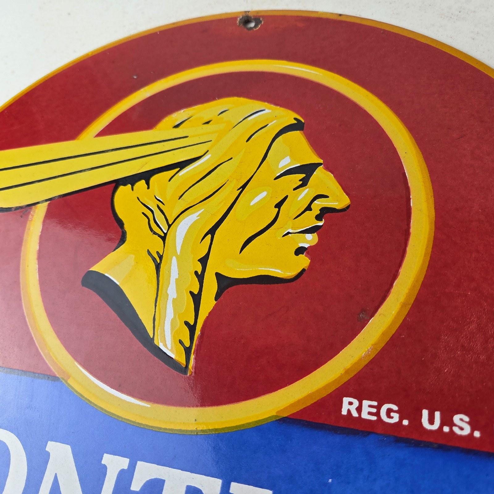 Vintage Pontiac Automobiles Sign – Automobilia Dealer Porcelain Gas Pump Sign