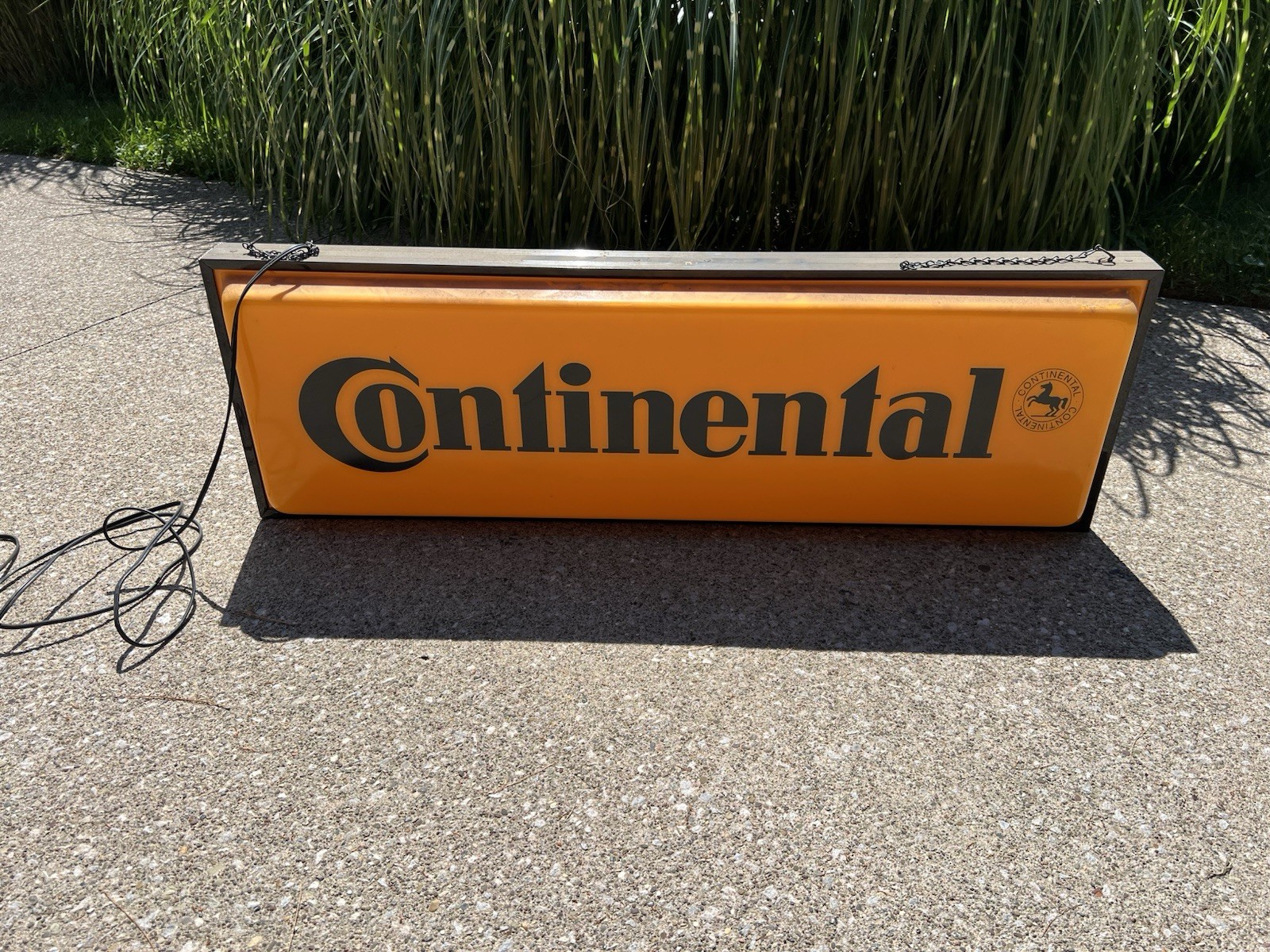 🇺🇸Vintage Continental Tire Sign Two Sided Light Up Hanging Sign 37″x12″x5″🇺🇸