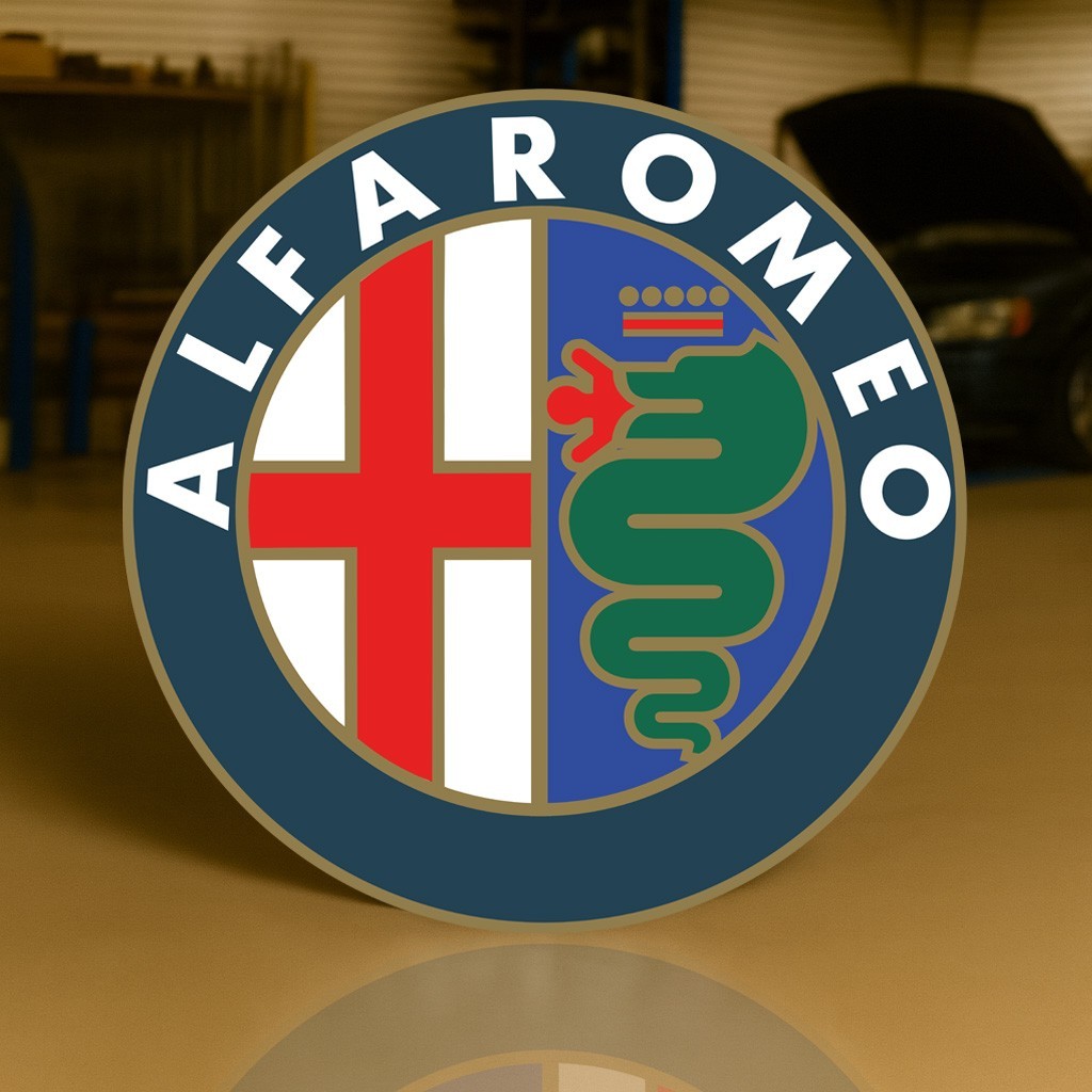 ALFA ROMEO – 1910 Heritage Logo Vintage Heavy Metal Sign XL (19.7” / 50 cm)
