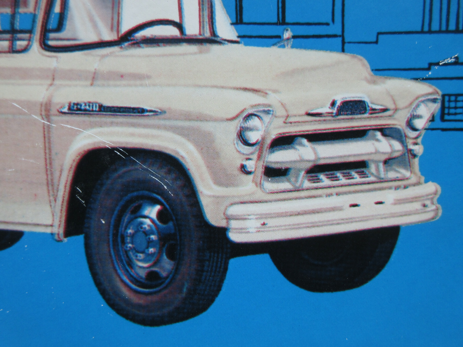 1955 Chevy Chevrolet 4000 6000 8000 Truck Dealer Display Advertising 15.5″ x9.5″