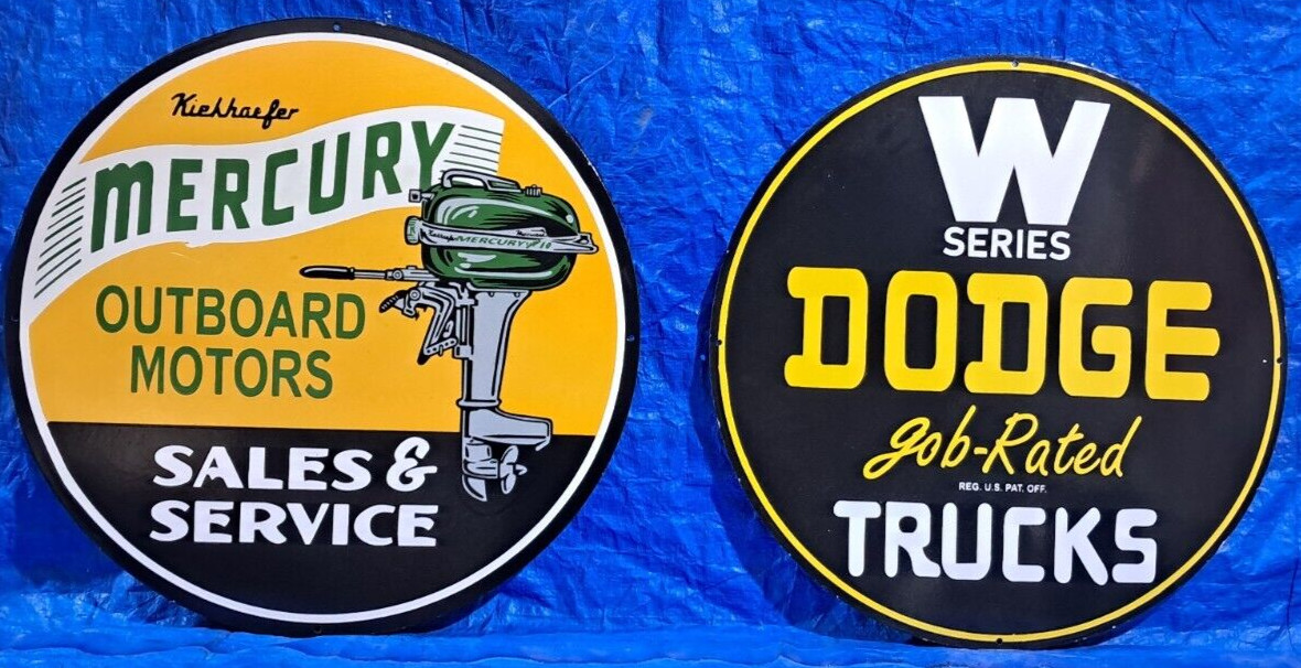 2 Porcelain Enamel Sign, More Details In Description