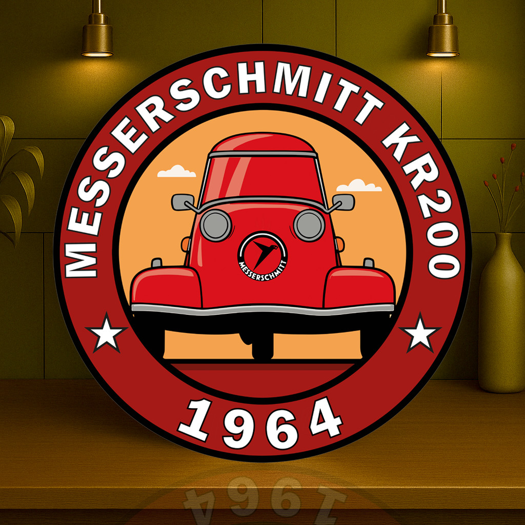 1964 MESSERSCHMITT KR200 The Microcar Marvel Heavy Metal Sign XL – 19.7″ (50cm)