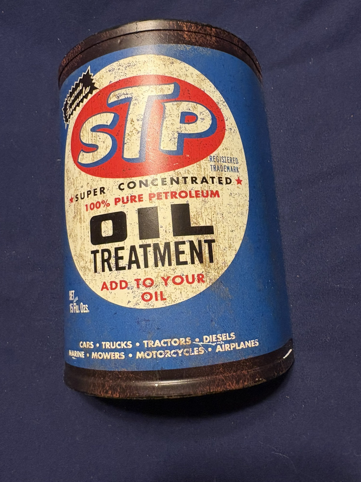 Vintage Style STP Oil Treatment Can Metal Wall Decor Man Cave Shop Decor. T 2