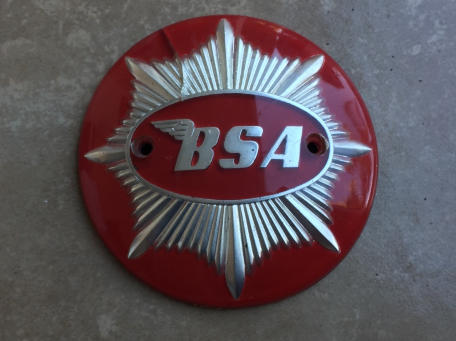 Vintage BSA Motorcycles 4″ Plastic Round Logo Sign