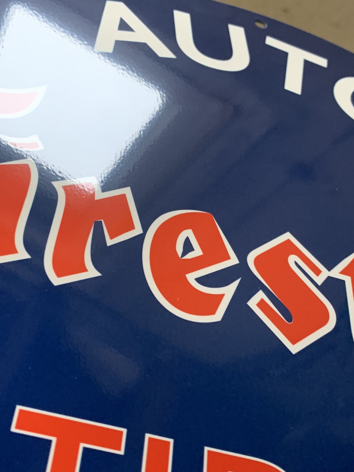 Vintage Style Firestone Tires Auto Supplies Service Heavy Steel Quality Sign