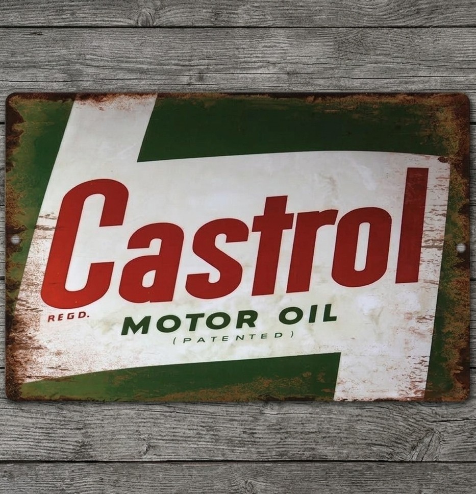 Castrol Motor Oil 12 x 18 Vintage Novelty Metal Sign Made In USA New!