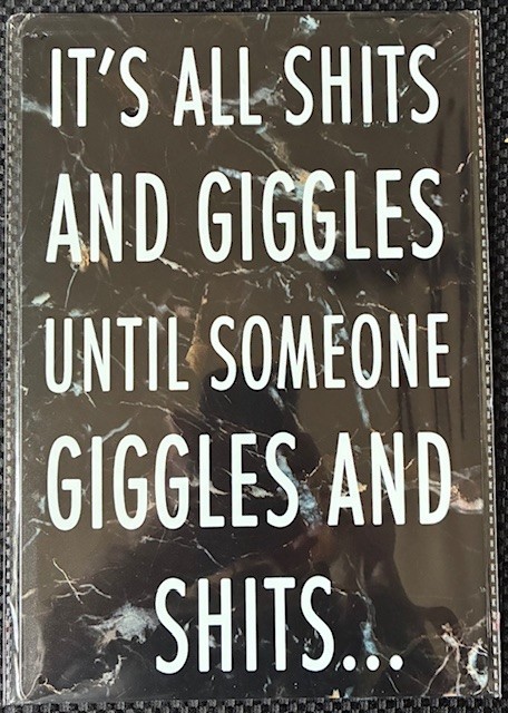 “Sh..ts And Giggles “Warning Funny Tin Metal Sign Retro Vintage Wall 8×12