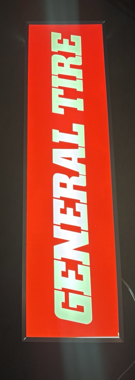 General Tire Hanging Dealer Lighted Sign Double Sided Works!