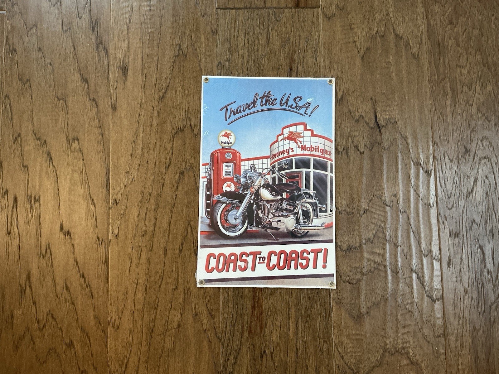 Ande Rooney Travel The USA Coast To Coast Mobil/ Harley Davidson Porcelain NEW