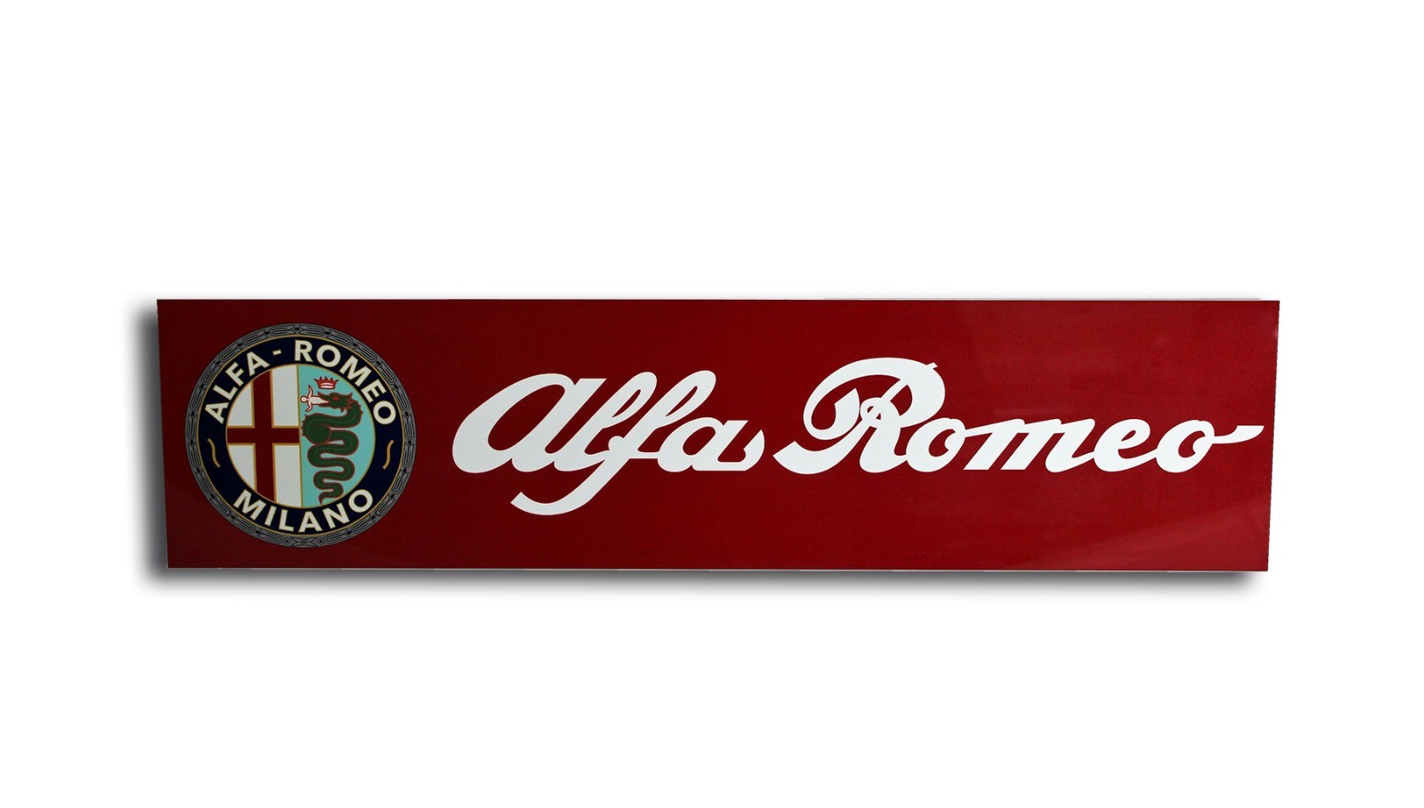 Alfa Romeo Emblem Metal Sign, Banner Style