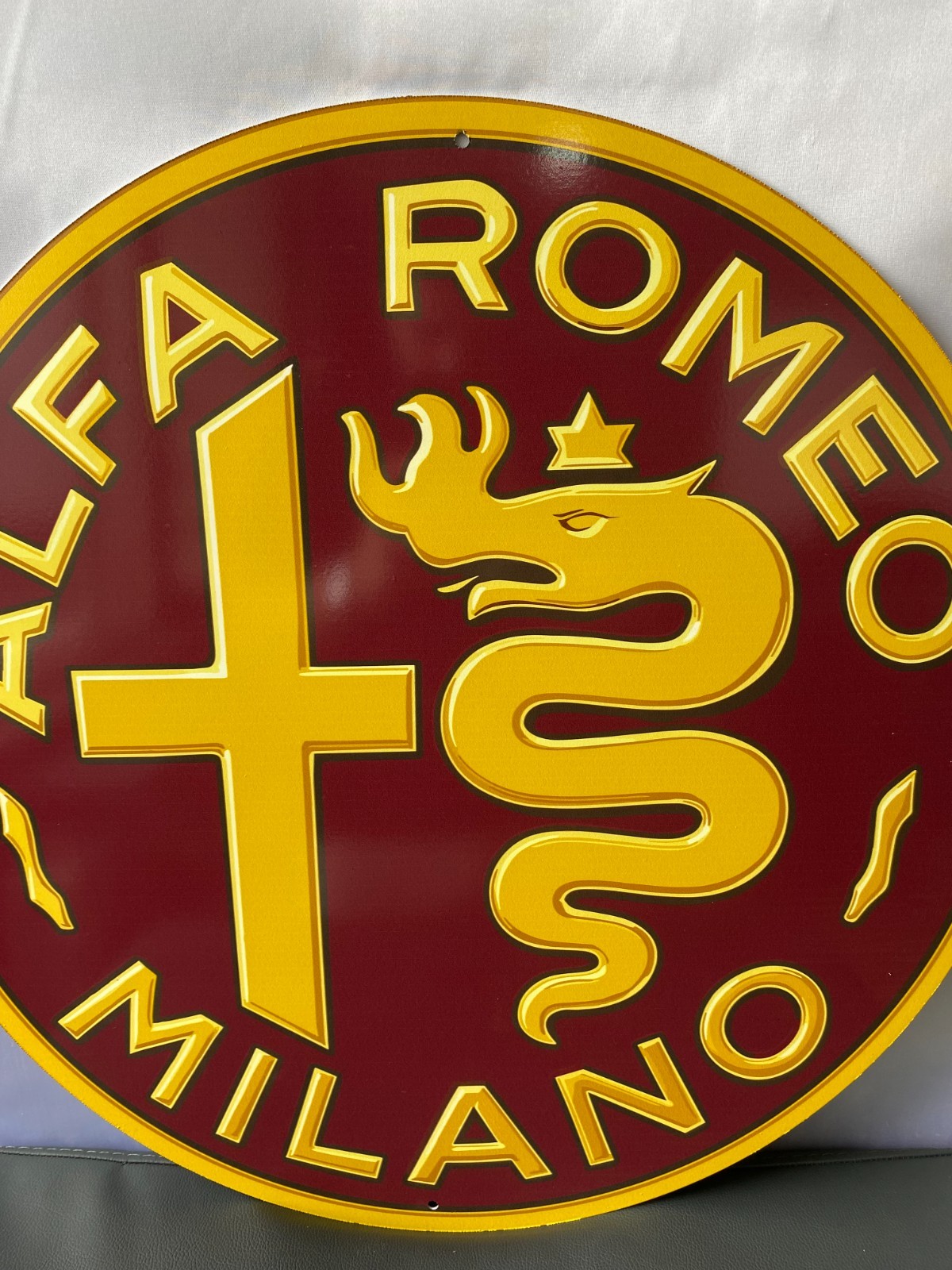 Alfa Romeo Milano – Heritage Emblem Heavy Metal Sign – 19.7″ (50cm)