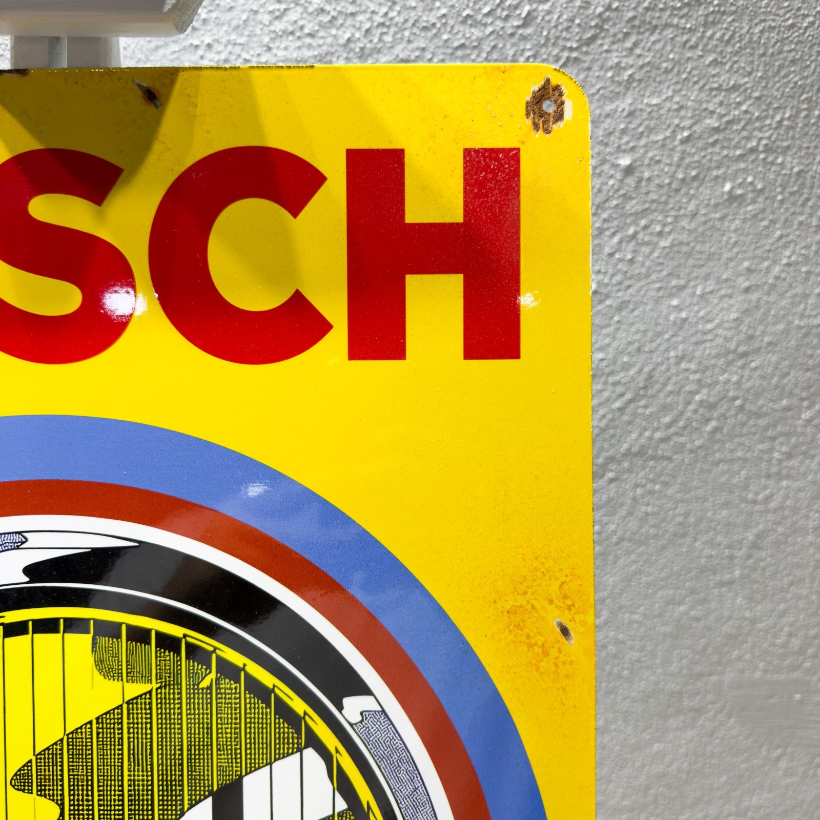 Bosch Vintage Rusty Headlamp Heavy Metal Sign – 40 × 60 cm (15.7” × 23.6”)