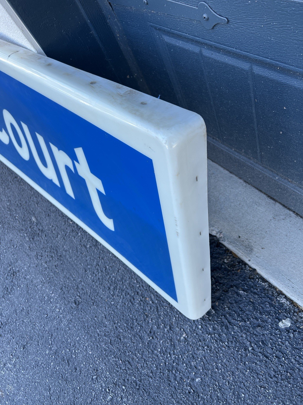 Gas Station Food Court Plastic 87×21 Sign, Advertising Man Cave Garage
