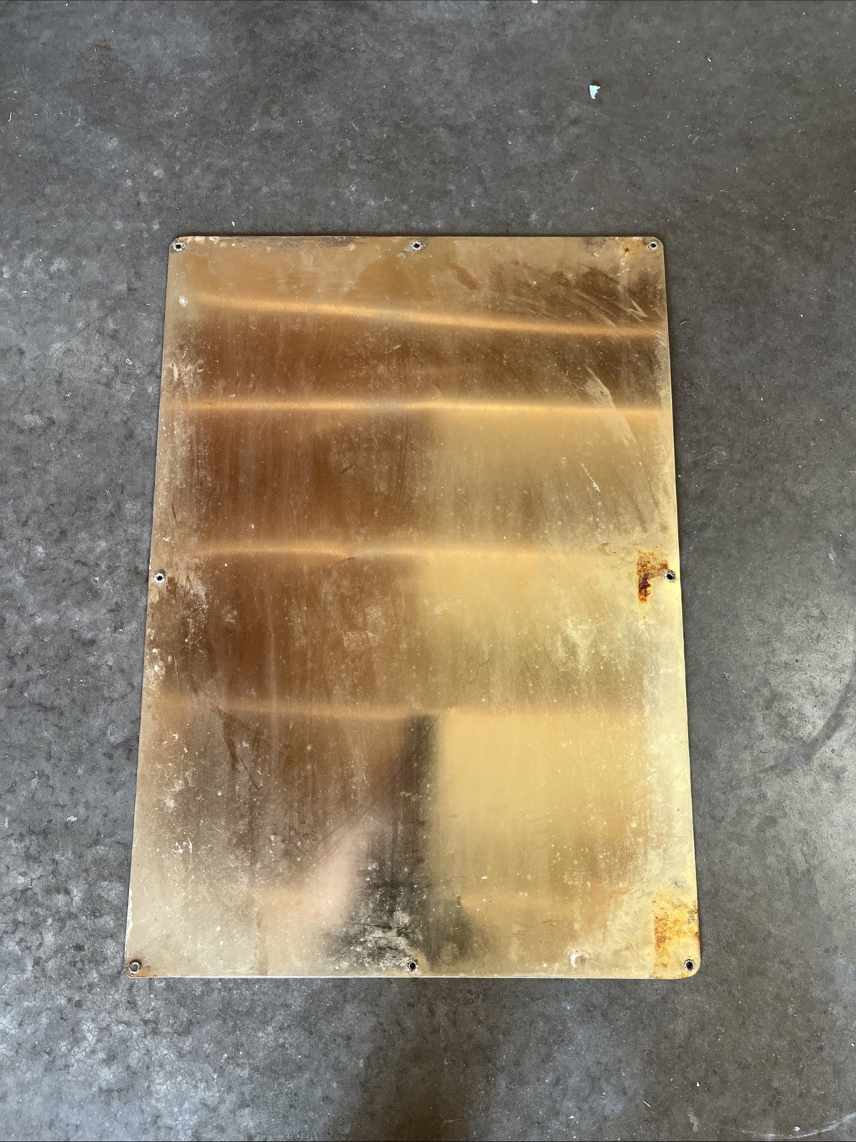 Vintage Original DX Pump Plate 26″ X 18.5 ” Super Boron