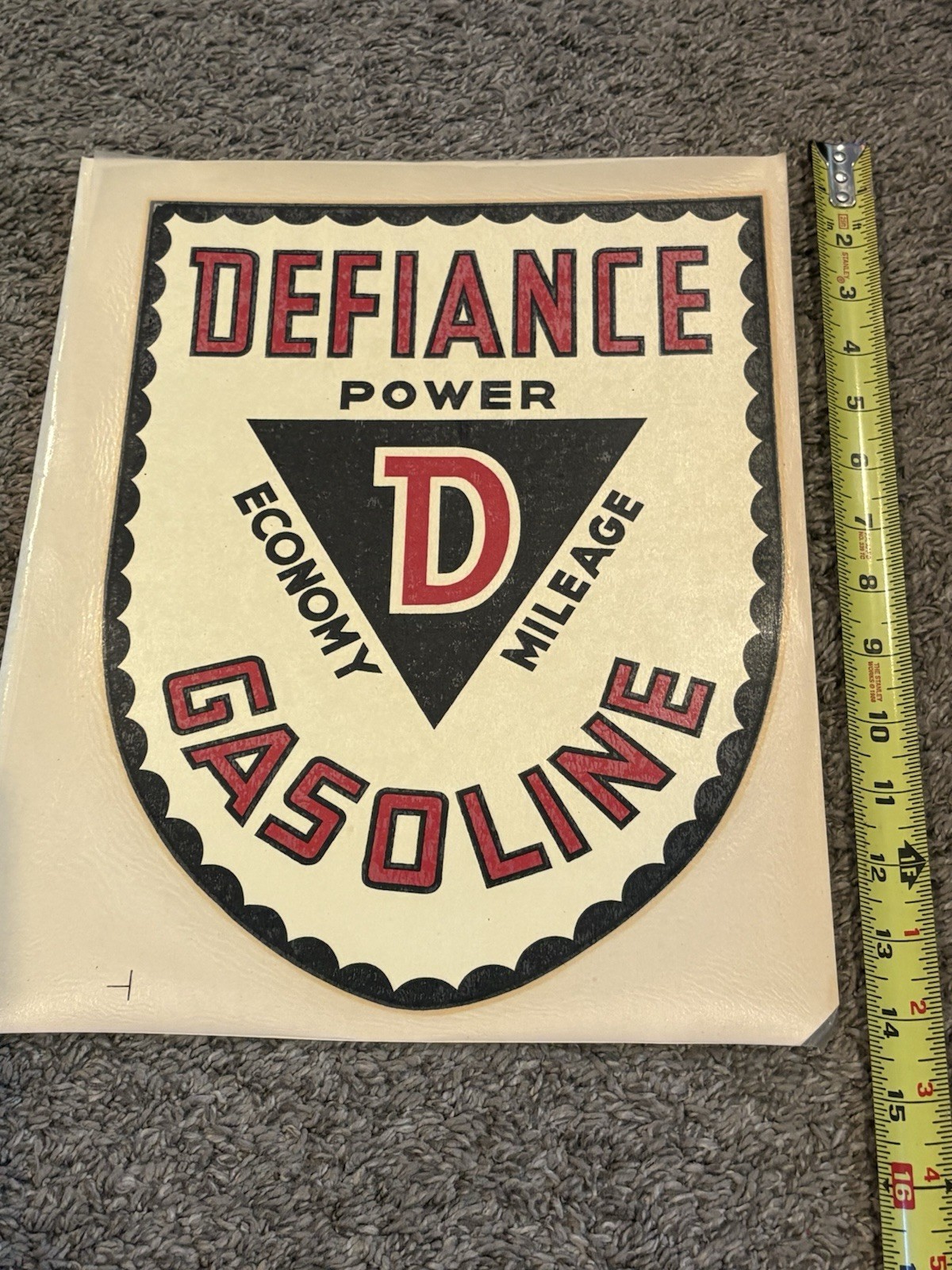 X-RARE 1930s-40s 1-PAIR”N.O.S.WATER TRANSFER”DEFIANCE”GASOLINE GAS PUMP DECALS👀