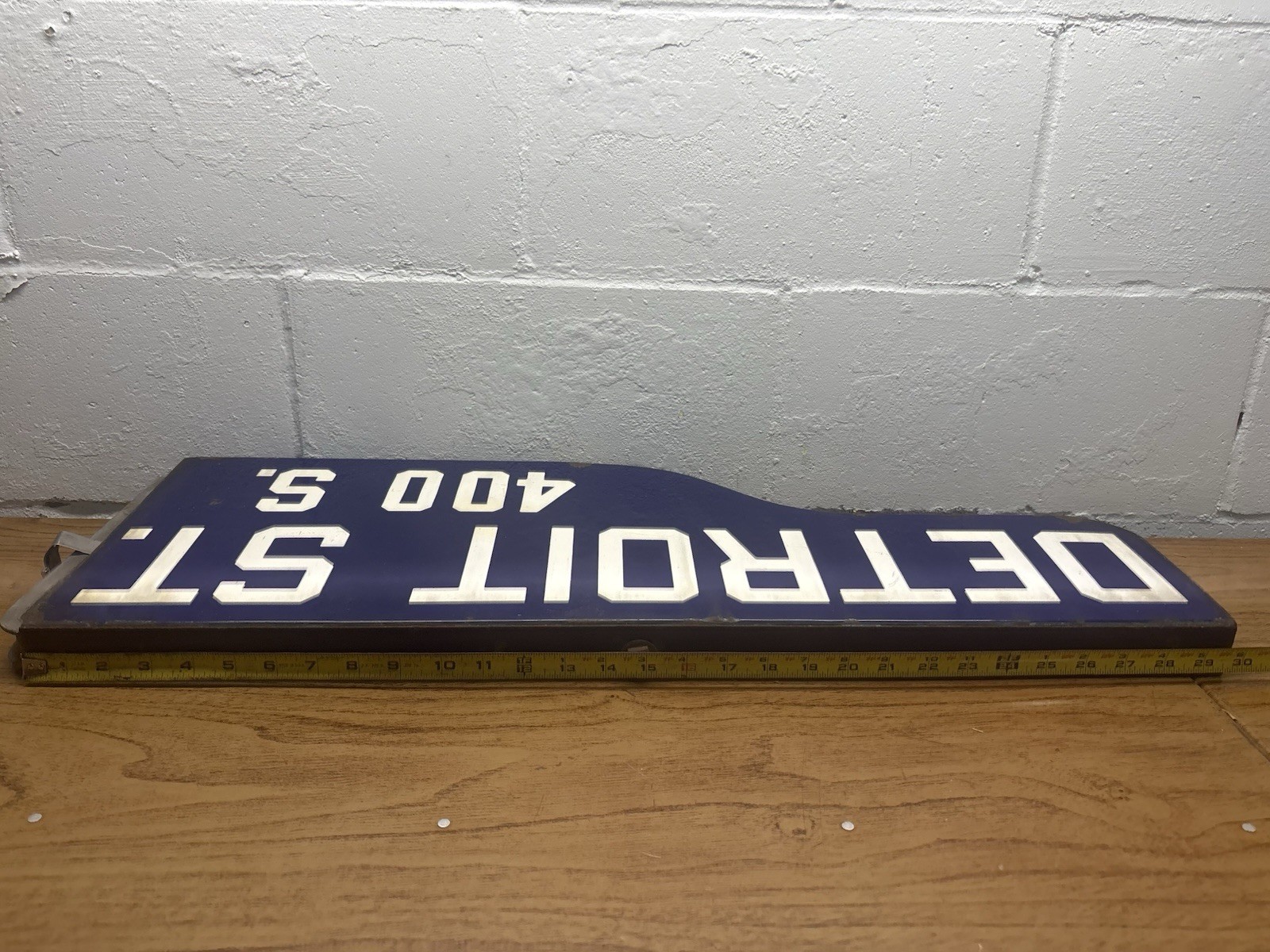 vintage porcelain sign original Street Sign Detroit St 1940’s/50’s Original