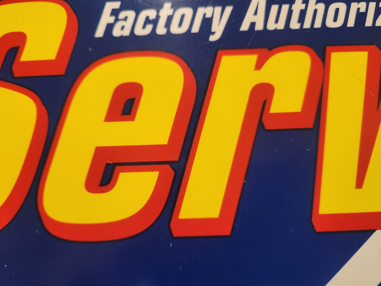 VINTAGE ORIGINAL SUZUKI DEALERSHIP FACTORY SERVICE SIGN THICK PLASTIC VERY NICE