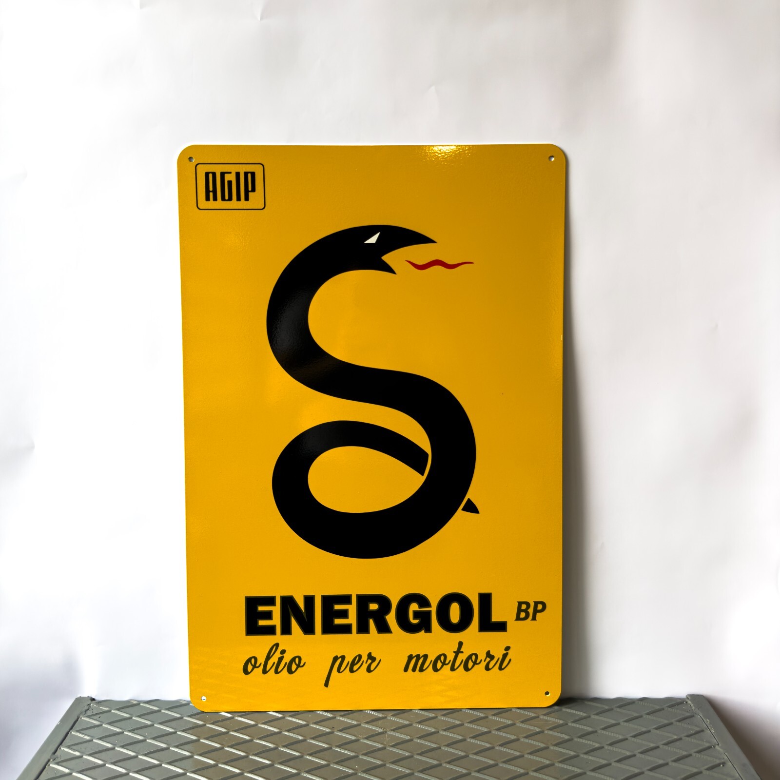 Vintage High Quality AGIP Energol BP Sign –XXL 24″x16″(60×40 cm)