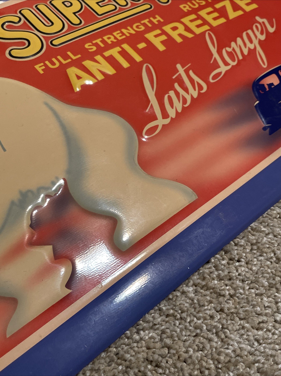 Super Pyro Anti-Freeze Metal Advertising Sign