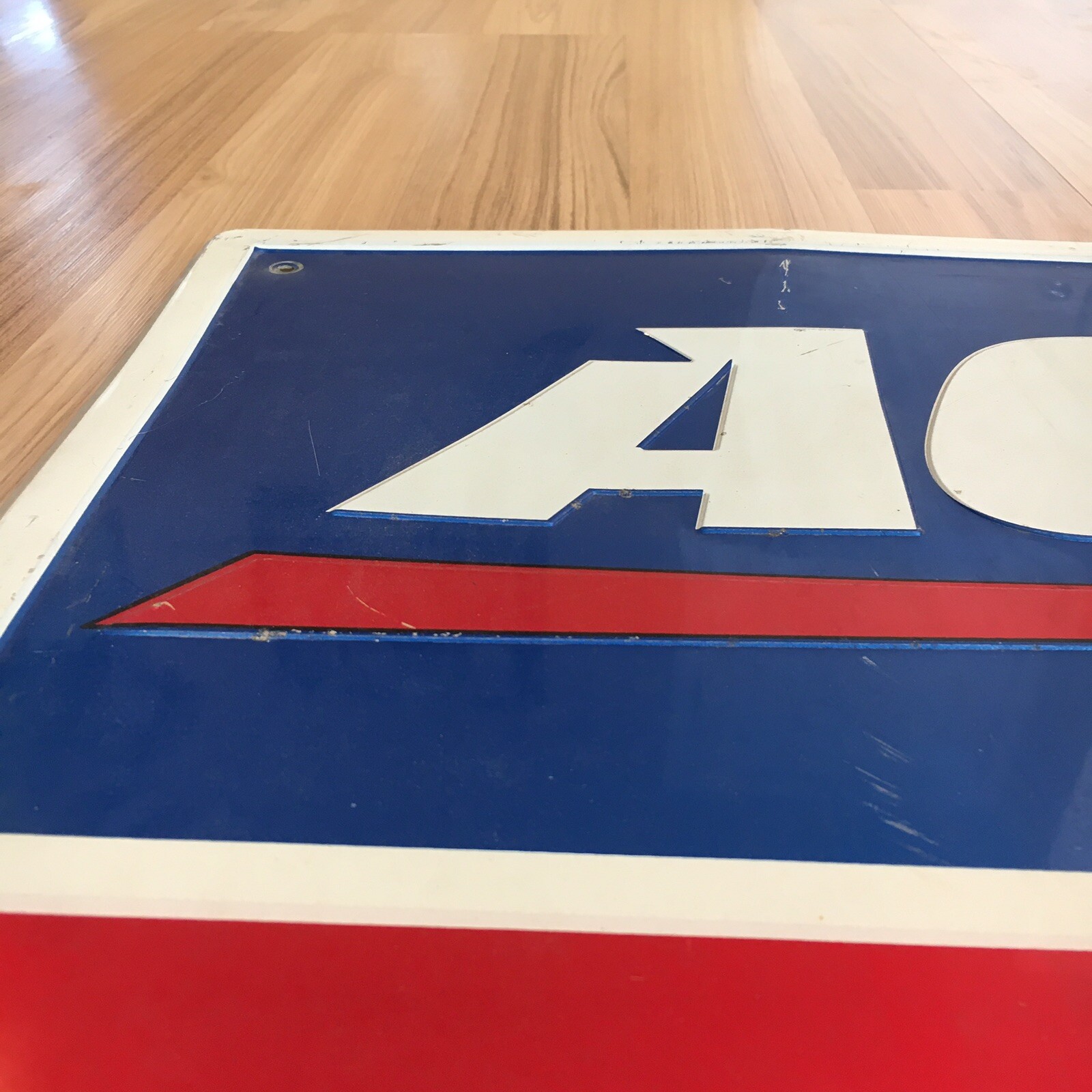 Vintage Stout-Lite ACDELCO BATTERIES Embossed Metal Garage Sign Car Auto 36″x24″