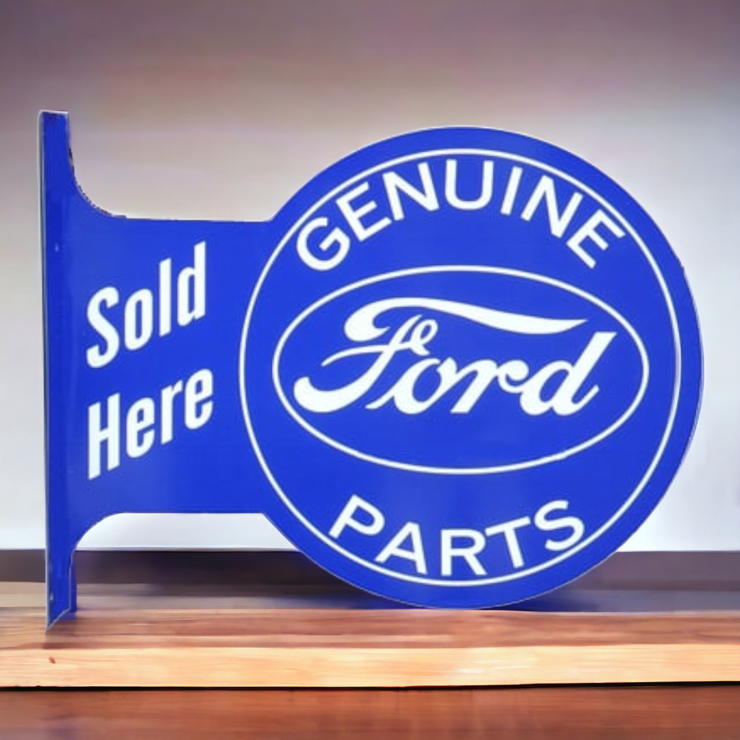 Licensed Ford Flange Sign / Ford Car Oil Signs / Cars Man Cave Garage Gas Pump
