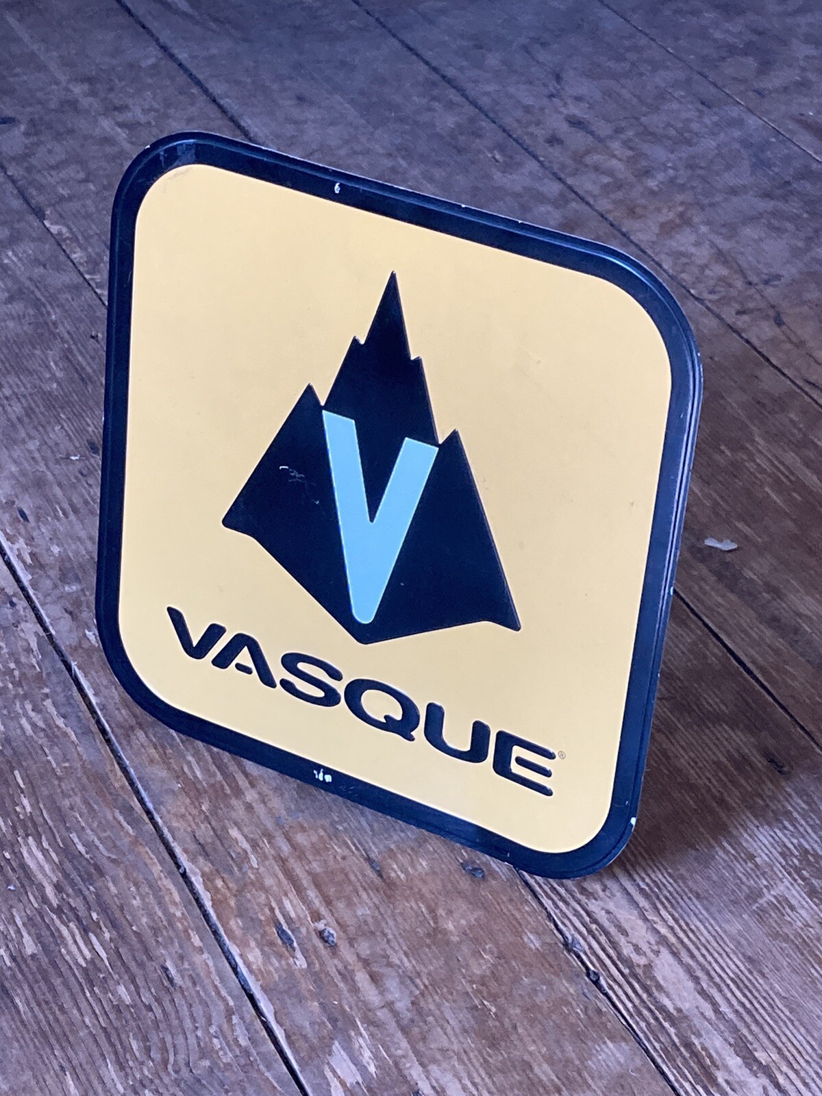 Vintage VASQUE Metal Sign Store Display 11in. 1990s Early 2000s