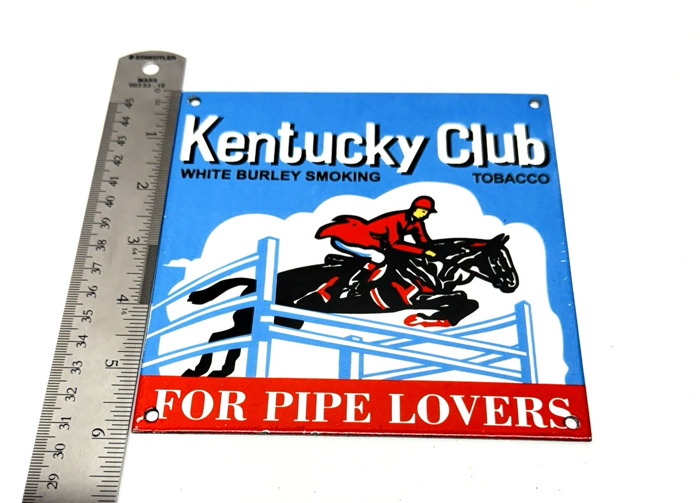 Kentucky Club “For Pipe Lovers” – Vintage Porcelain Sign – Tobacciana