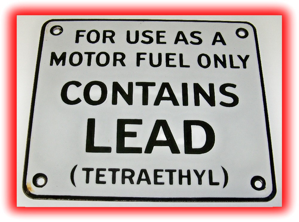 RARE INGRAM-RICHARDSON ORIGINAL LEAD GAS PORCELAIN SIGN~W/ LABEL, PERFECT SHAPE